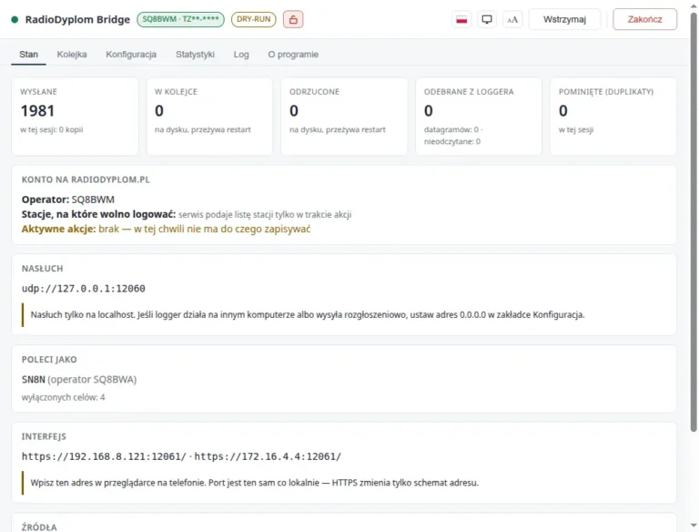 Pracuj w swoim loggerze, a QSO trafią na radiodyplom.pl same